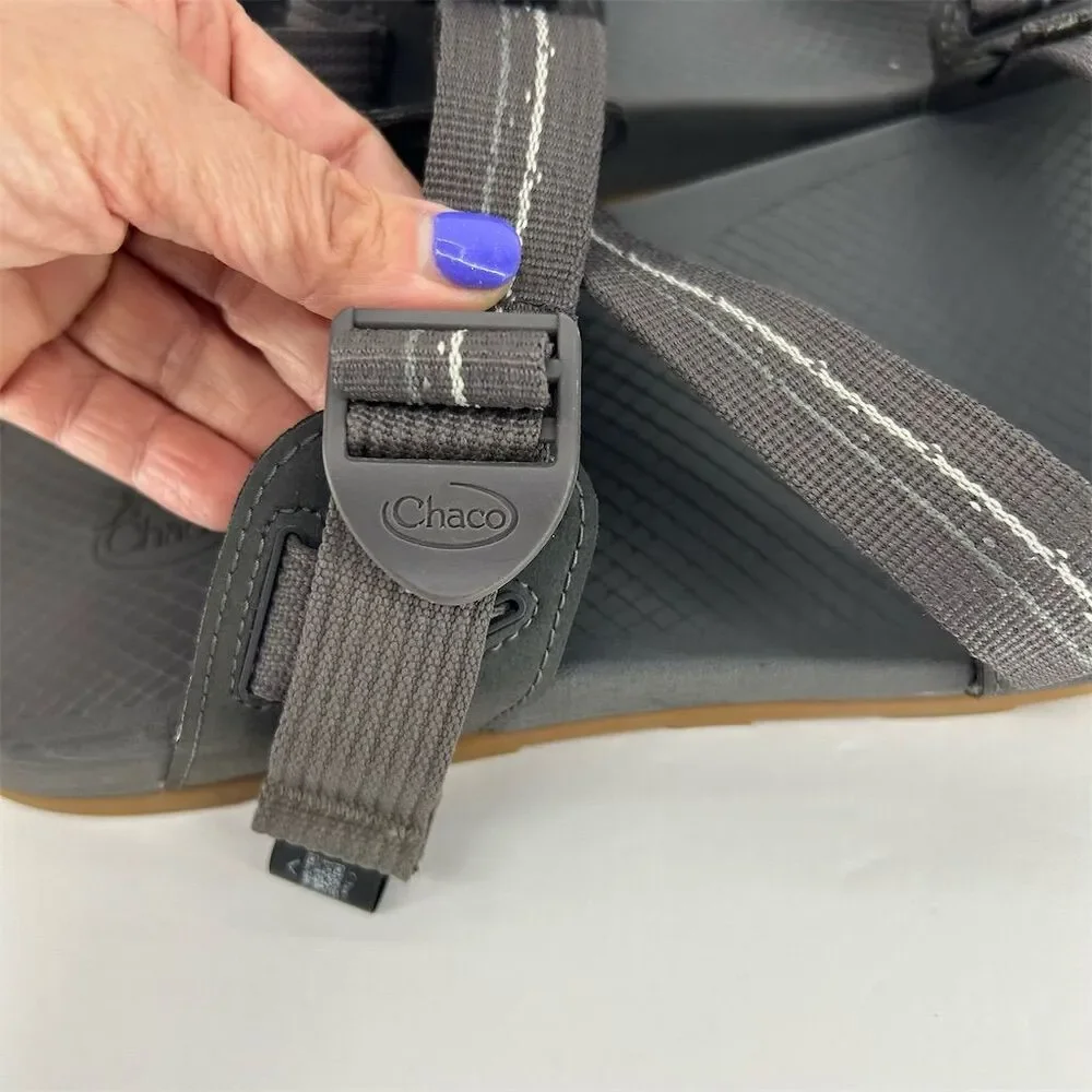 Chaco Men's Lowdown Sandals Gray Size 11 Adjustable Straps Casual